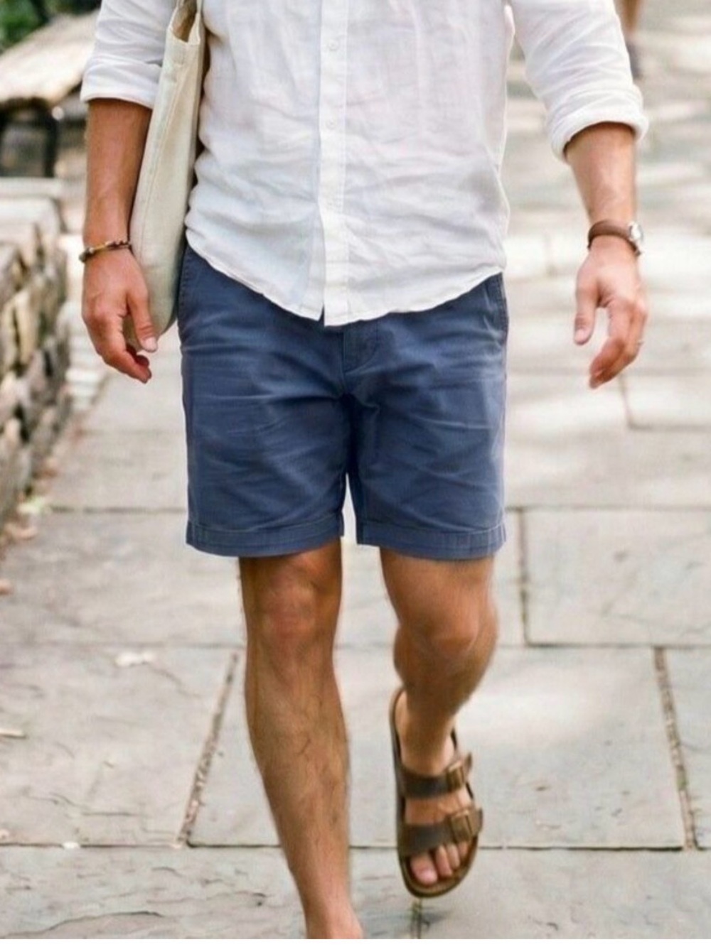 NWT Scott Barber Men’s Linen Blend Shorts – Size 34 – Blue – 8” Inseam